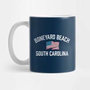 Boneyard Beach South Carolina Bulls Island SC USA Flag Vintage Mug